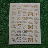 BIRTHDAY AND ANNIVERSARY WISHES A4 EMBOSS STICKER SHEET